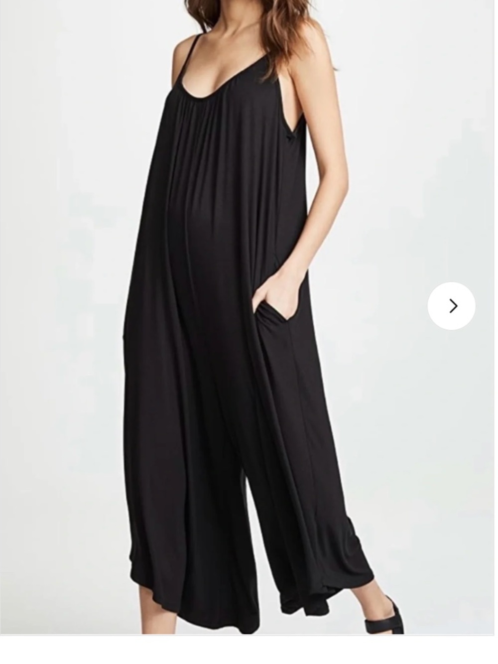 Z Supply Flared Jumpsuit in Black Size L